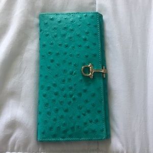 Vera Pelle Genuine Leather Teal  Wallet